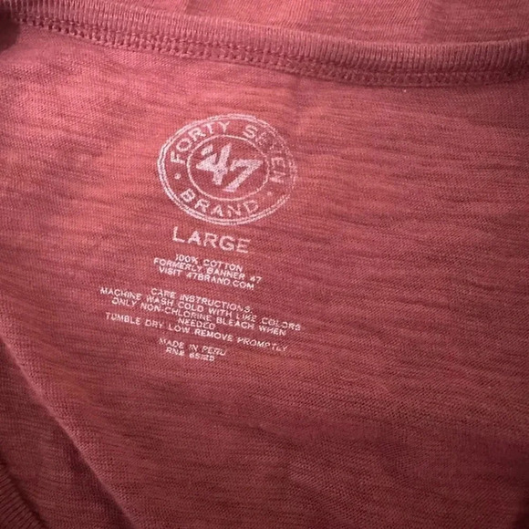 47 Brand Women's Long Sleeve Shirt top Cotton Size Large - Picture 4 of 5